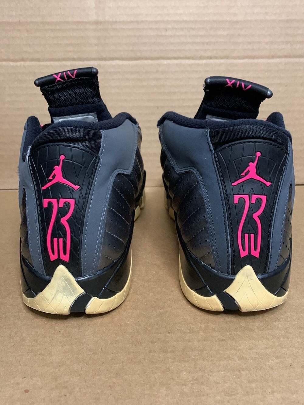 Air Jordan Retro 14 Metalic Gray Hyper Pink, Size 6Y - Picture 4 of 8
